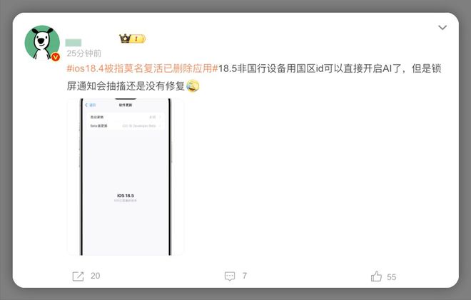 iOS185准正式版推送包体达752GB老机型淘汰信号越来越明显(图5)