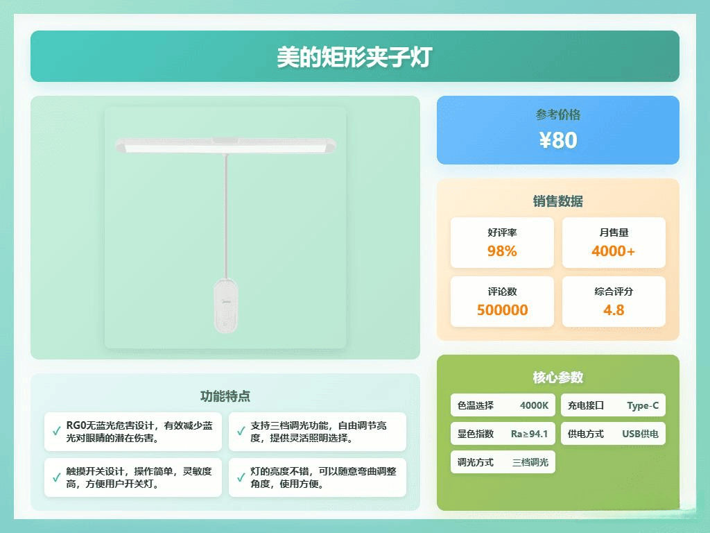 美的LED充电小台灯评测：颜值与实用兼备的三款推荐！(图4)