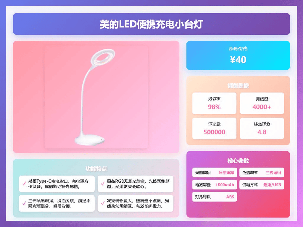 美的LED充电小台灯评测：颜值与实用兼备的三款推荐！(图6)